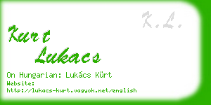 kurt lukacs business card